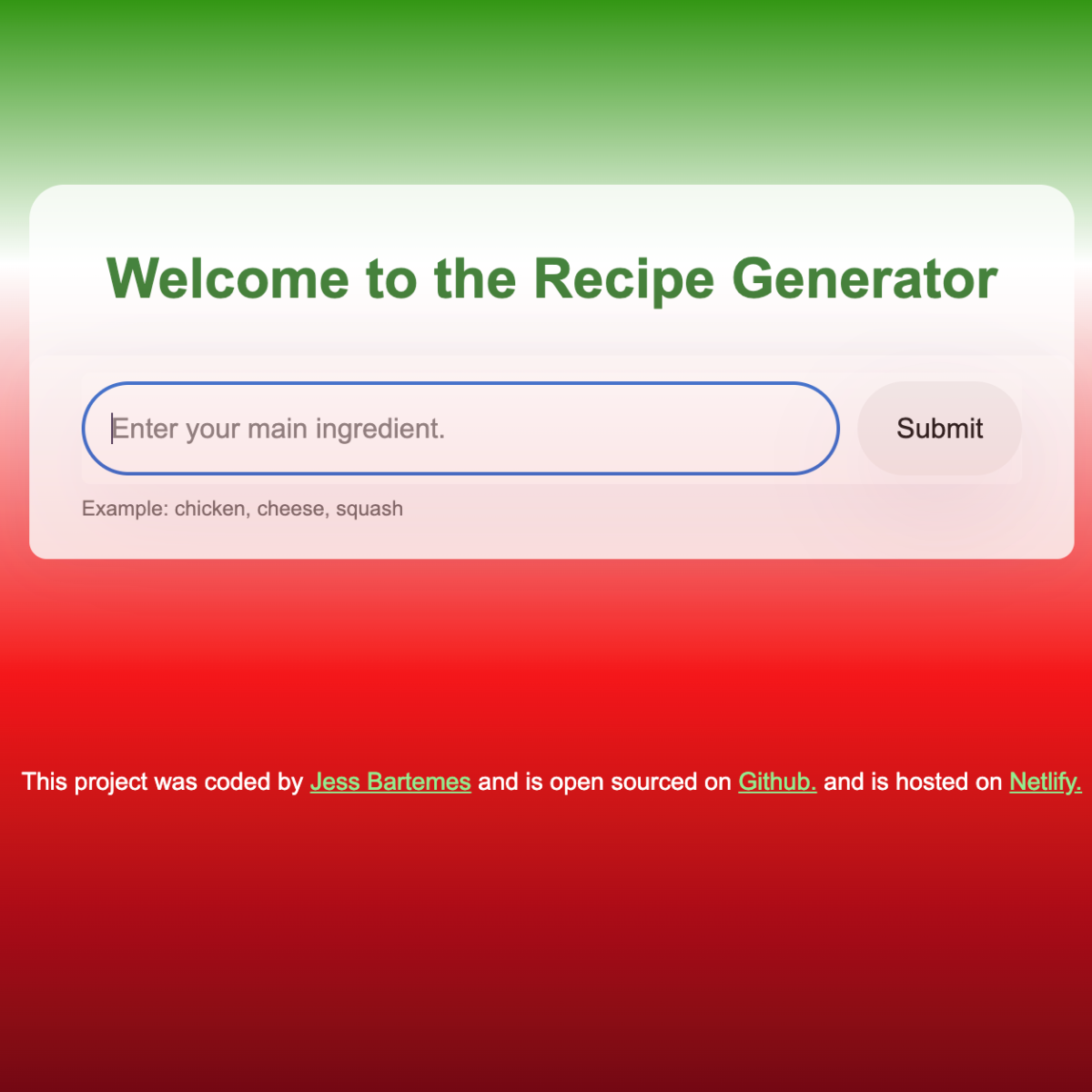 Recipe Generator